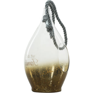 Family 11.5" Bronze Glass Lantern