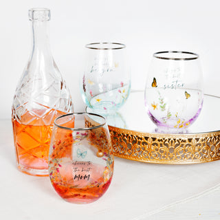 Mom 20 oz Stemless Wine Glass