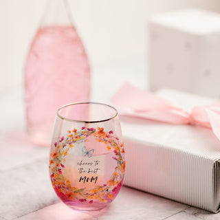 Mom 20 oz Stemless Wine Glass