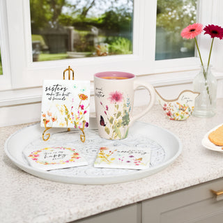 Sisters 4" Ceramic Coaster