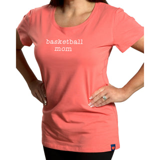 Basketball Mom Small Coral T-Shirt