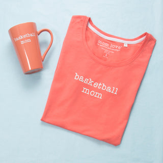 Basketball Mom Small Coral T-Shirt