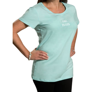 Cat Mom Teal/Mint Green T-Shirt