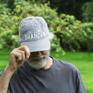 Grandpa Warm Gray Adjustable Hat