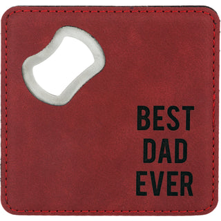 Best Dad 4" x 4" Bottle Opener Coaster