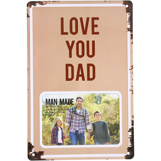 Love You Dad 8" x 11.75" Tin Frame (Holds 6" x 4" Photo)