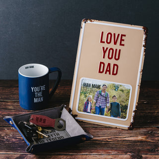 Love You Dad 8" x 11.75" Tin Frame (Holds 6" x 4" Photo)