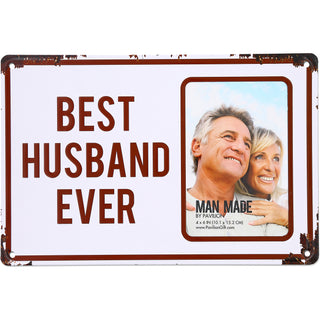 Best Husband 11.75" x 8" Tin Frame
(Holds 4" x 6" Photo)