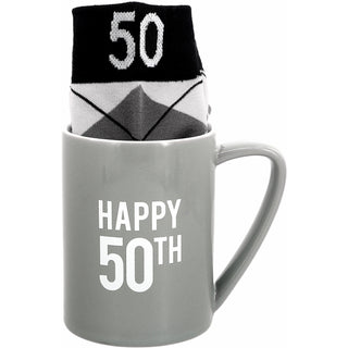 Happy 50th 18 oz Mug and Sock Set