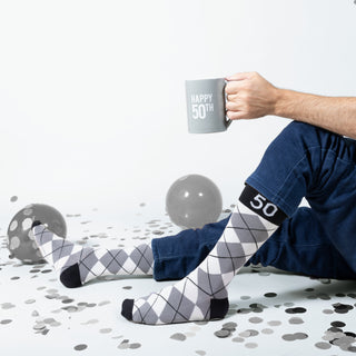 Happy 50th 18 oz Mug and Sock Set