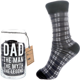 The Legend 16 oz Beer Can Glass and Sock Set