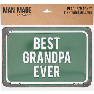 Best Grandpa 6" x 4" Tin Plaque