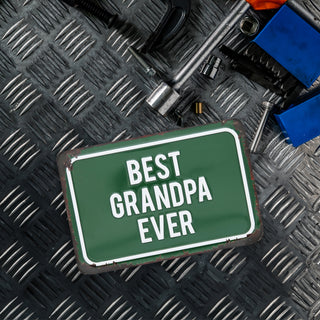 Best Grandpa 6" x 4" Tin Plaque