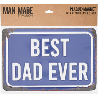 Best Dad 6" x 4" Tin Plaque