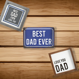 Best Dad 6" x 4" Tin Plaque