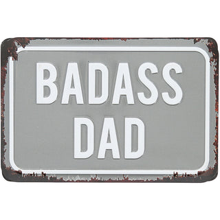 Badass Dad 6" x 4" Tin Plaque