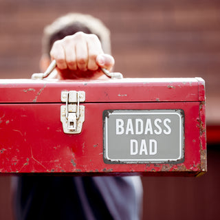 Badass Dad 6" x 4" Tin Plaque