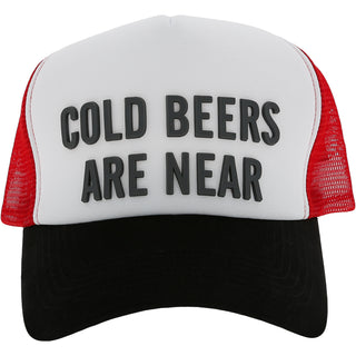 Cold Beers Red Mesh Adjustable Trucker Hat