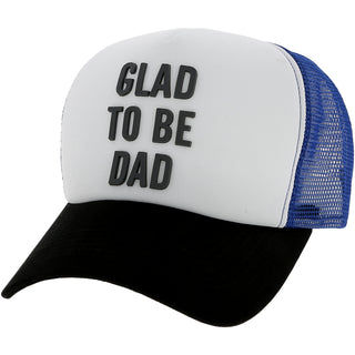 Glad to be Dad Royal Blue Mesh Adjustable Trucker Hat