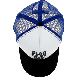 Glad to be Dad Royal Blue Mesh Adjustable Trucker Hat