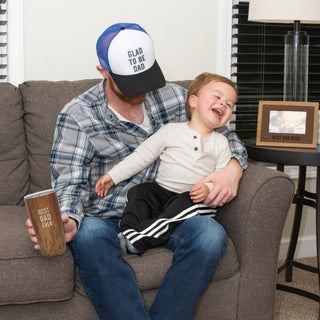 Glad to be Dad Royal Blue Mesh Adjustable Trucker Hat