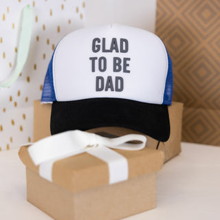 Glad to be Dad Royal Blue Mesh Adjustable Trucker Hat