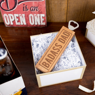 Badass Dad 2" x 7" Wooden Bottle Opener