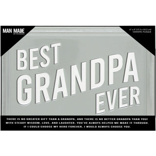 Best Grandpa 6" x 4" Ceramic Plaque