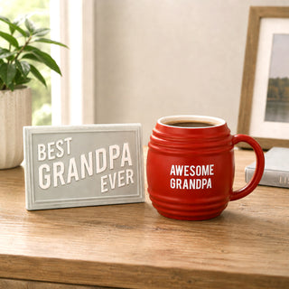 Best Grandpa 6" x 4" Ceramic Plaque
