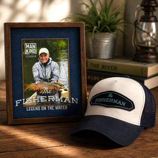 The Fisherman Navy Suede Adjustable Trucker Hat
