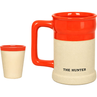 The Hunter 15 oz Ceramic Stein & 2 oz Shot Glass Set