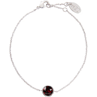 Liza Birthstone January Garnet 6.5"-7.625" Crystal Bracelet made from Austrian Crystals