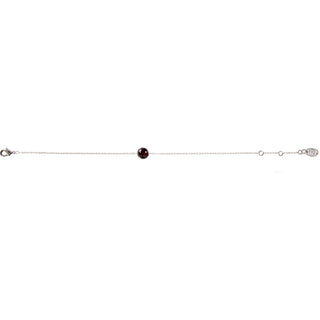 Liza Birthstone January Garnet 6.5"-7.625" Crystal Bracelet made from Austrian Crystals