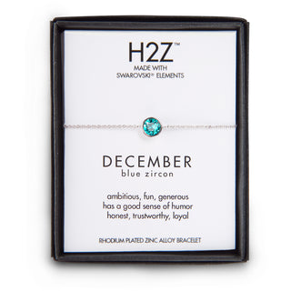 Liza Birthstone January Garnet 6.5"-7.625" Crystal Bracelet made from Austrian Crystals