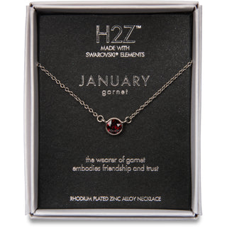 Liza Birthstone December   Zircon 17"-18.5" Necklace with 0.25" Crystal Pendant made from Austrian Crystals