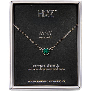 Liza Birthstone January Garnet 17"-18.5" Necklace with 0.25" Crystal Pendant made from Austrian Crystals