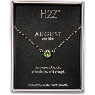 Liza Birthstone January Garnet 17"-18.5" Necklace with 0.25" Crystal Pendant made from Austrian Crystals