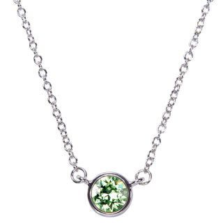 Liza Birthstone January Garnet 17"-18.5" Necklace with 0.25" Crystal Pendant made from Austrian Crystals