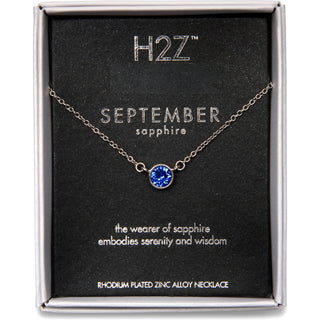 Liza Birthstone January Garnet 17"-18.5" Necklace with 0.25" Crystal Pendant made from Austrian Crystals