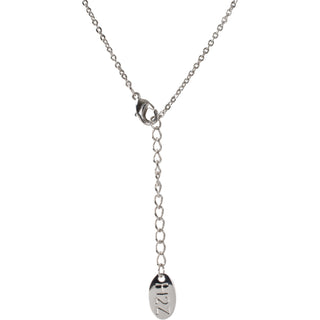 Liza Birthstone January Garnet 17"-18.5" Necklace with 0.25" Crystal Pendant made from Austrian Crystals