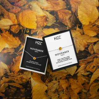 Liza Birthstone January Garnet 17"-18.5" Necklace with 0.25" Crystal Pendant made from Austrian Crystals