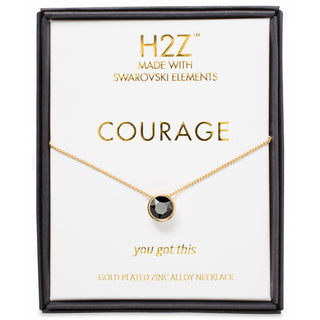 Courage Jet 16"-17.5" Necklace