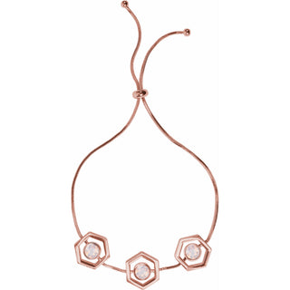 Crystal Gold Hexagon - 2" - 3" Austrian Crystal Drawstring Bracelet