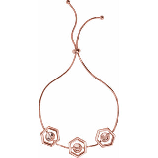 Crystal Gold Hexagon - 2" - 3" Austrian Crystal Drawstring Bracelet