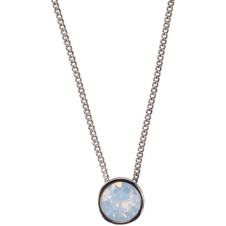 Sister Air Blue Opal 16"-17.5" Rhodium Necklace