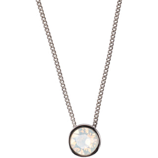 Nana White Opal 16" - 17.5" Rhodium Necklace