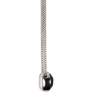 Aunt Jet 16"-17.5" Rhodium Necklace