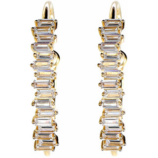 Crystal Classic
in Gold ." Austrian Crystal Hoop Earring