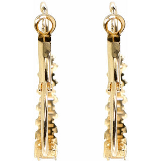 Crystal Classic in Gold 1.5" Austrian Crystal Hoop Earring