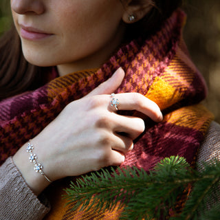 Crystal Snowflake
in Rose Gold CM Austrian Crystal Stud Earrings & Adjustable Ring